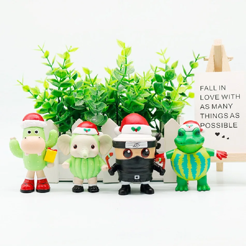 Figura Tungtungsahur de edición navideña, muñeca divertida, decoración de escritorio, Tralalero Tralala, regalos en miniatura, caja ciega, Juguetes