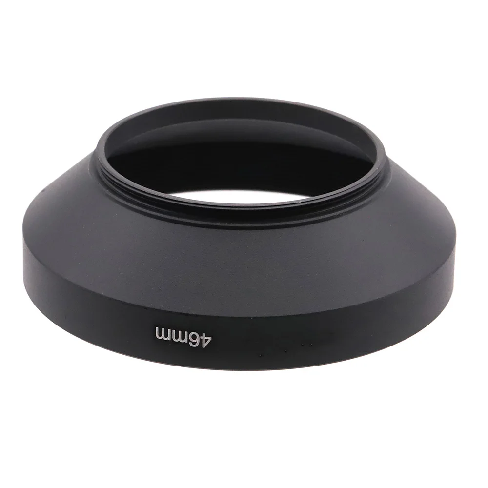 Wide Angle Lens Hood 30.5 37 39 40.5 43 46mm For 35mm lens Universal Screw in Black Metal