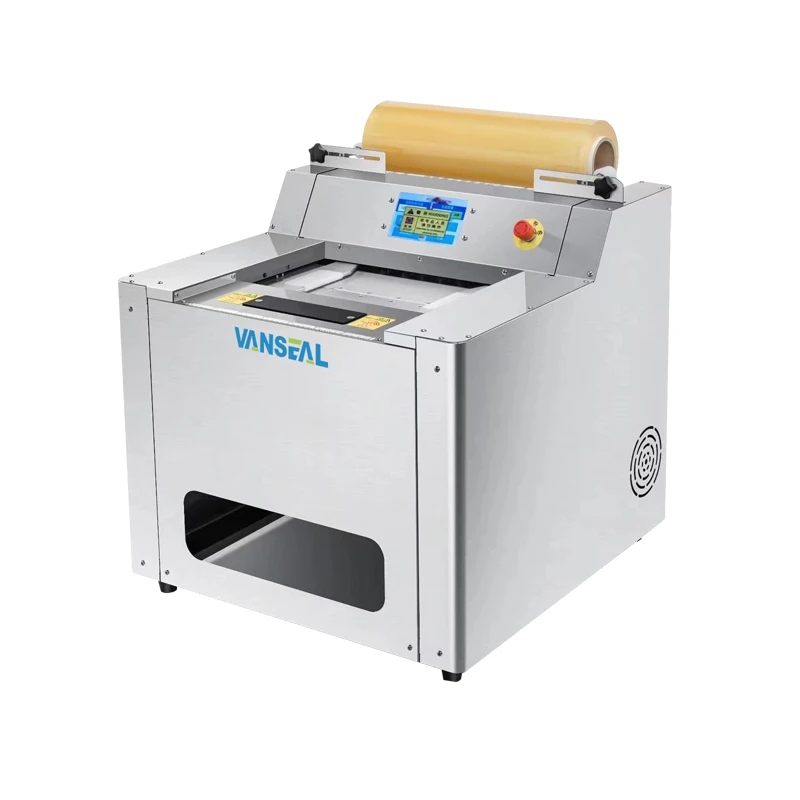 آلة تغليف أغشية تغليف الفاكهة شبه الأوتوماتيكية عالية السرعة، محرك كهربائي، آلة تغليف وختم البلاستيك للطعام