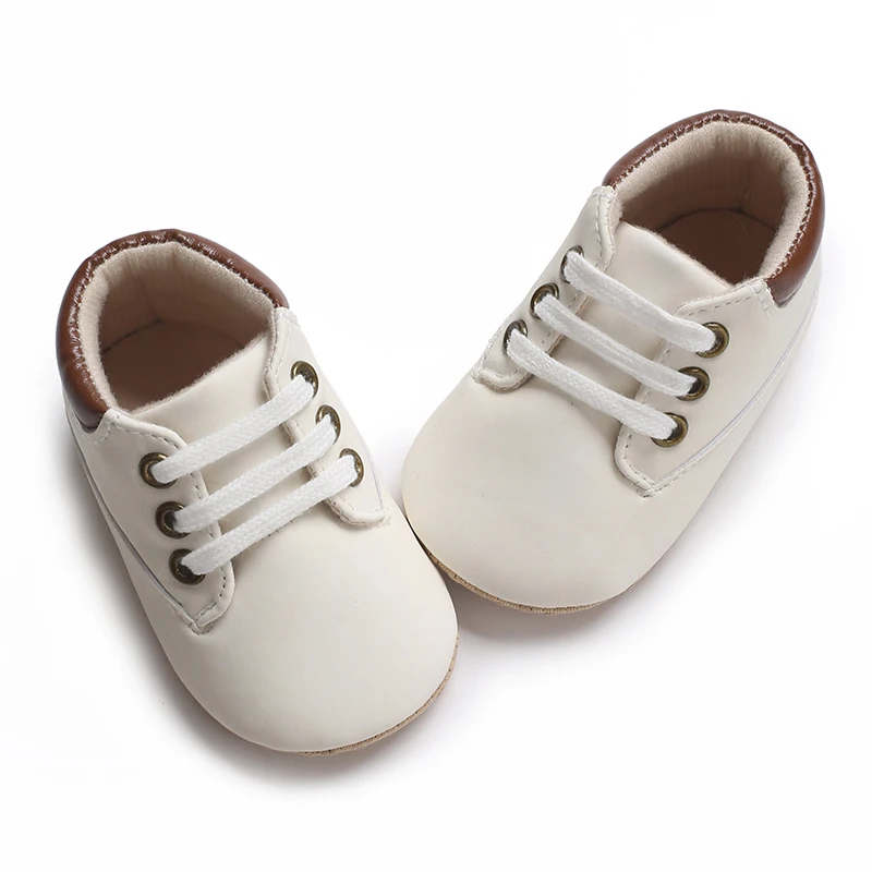 Fashionable 0-18M Boys and Girls\' Shoes Classic Solid Color Leather Bottom Anti slip Preschool First Step Casual Sports Shoes