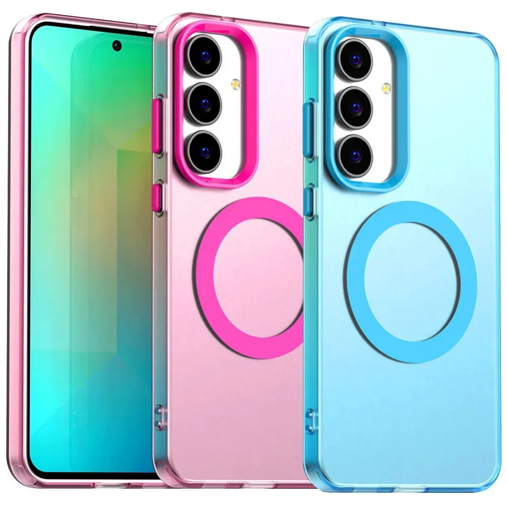 투명 캔디 컬러풀 마그네틱 맥세이프 삼성 갤럭시 S25 S24 S23 엣지 울트라 FE 플러스 밀리터리 보호 케이스