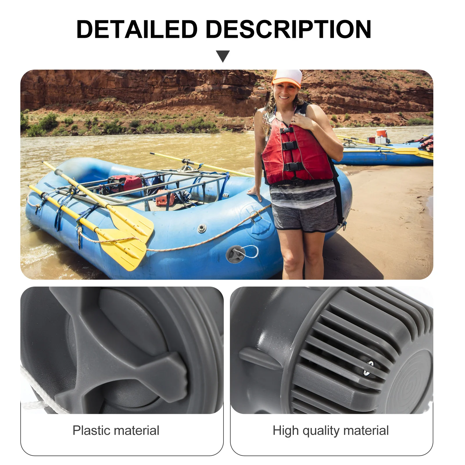 Kayak Air Valves Durable Plastic Marine Valve Easy Inflate Deflate for Inflatable Boat Rafts Canoes Boat Air Valves