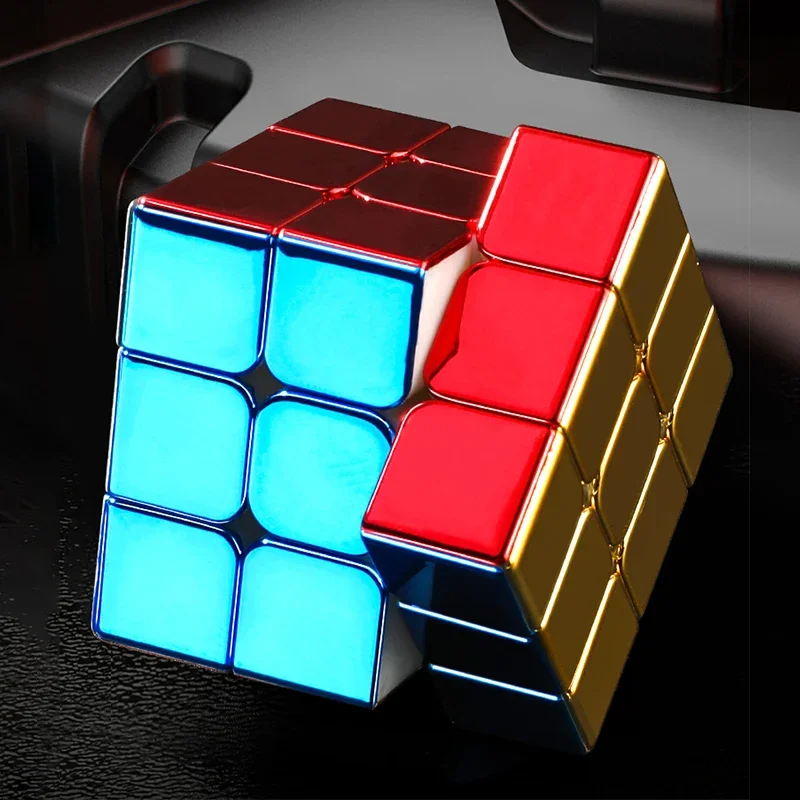 SengSo-Cubo  Magic Magnetic Metal, Golden Cube Toy, Speed Puzzle, M3, 3x3x3，Plating 3x3x3 Magnetic Magic Cube Toys 3x3 Professio