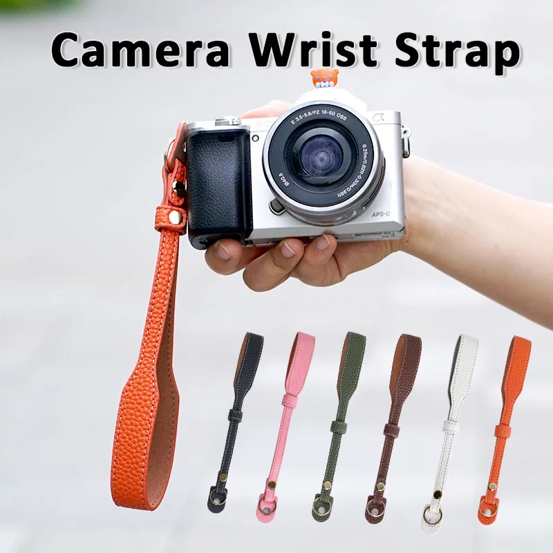 Camera Wrist Strap Wristband Hand Strap for Round Hole Camera Leather Retro Vintage for Sony Nikon Canon Leica Ricoh Fuji Pentax