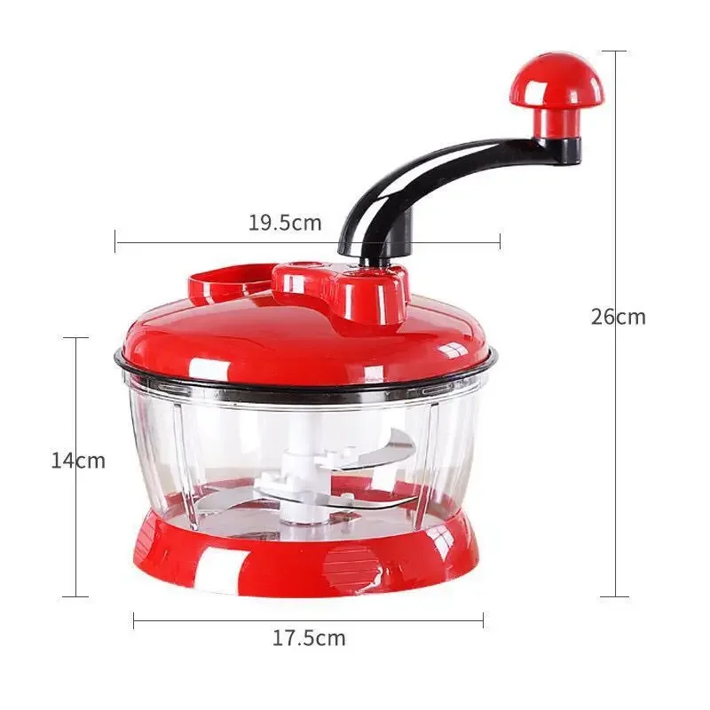 

1pc Red Easoning Chili Garlic Slicer Manual Multifunctional Food Processor Vegetable Fruit Chop Up Machine