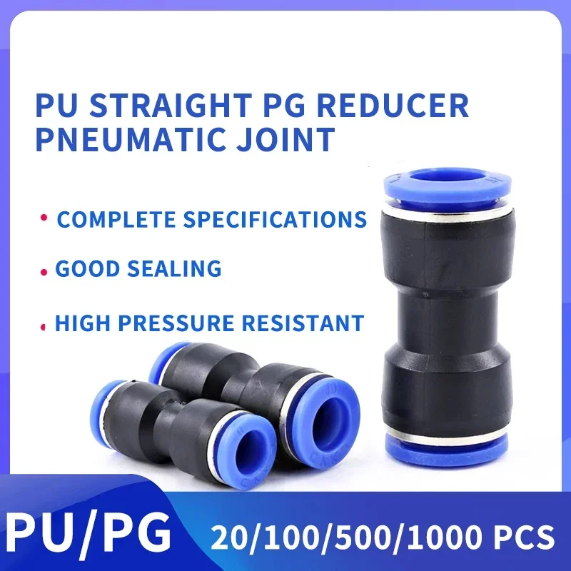 

Pneumatic Fittings Fitting Plastic Connector PU4mm 6mm 8mm 10mm PG For Air water Hose Tube Push in Straight Gas Quick Connection