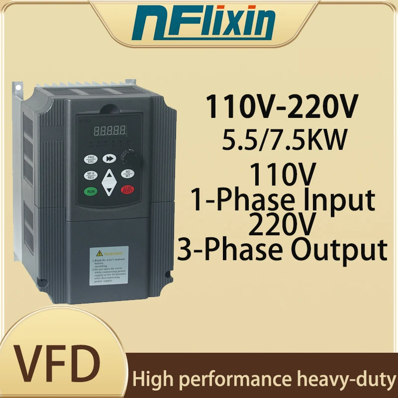 110v-220v Economical VFD Variable Frequency Drive Converter Inverter 0.75/1.5/2.2/4/5.5/7.5/KW Motor Speed Controller