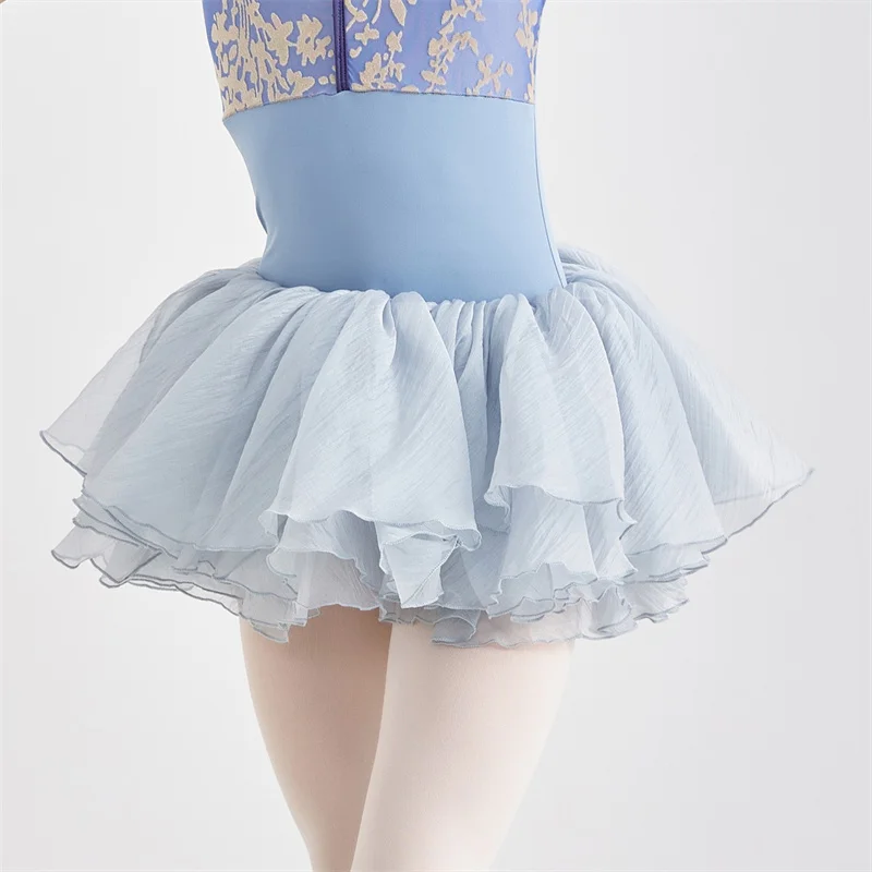 High Quality Fashion Cute Design Kids Girls Children 4 Layers Training Birthday Party Wear Silk Tulle Ballet Dance Skirts
