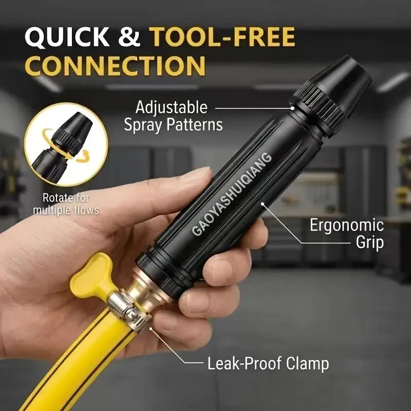 Multifunction High Pressure Water Car Wash Flushing Garden Hose Tap Booster Adjustable Nozzle Sprinkler Gardening Tool Supply