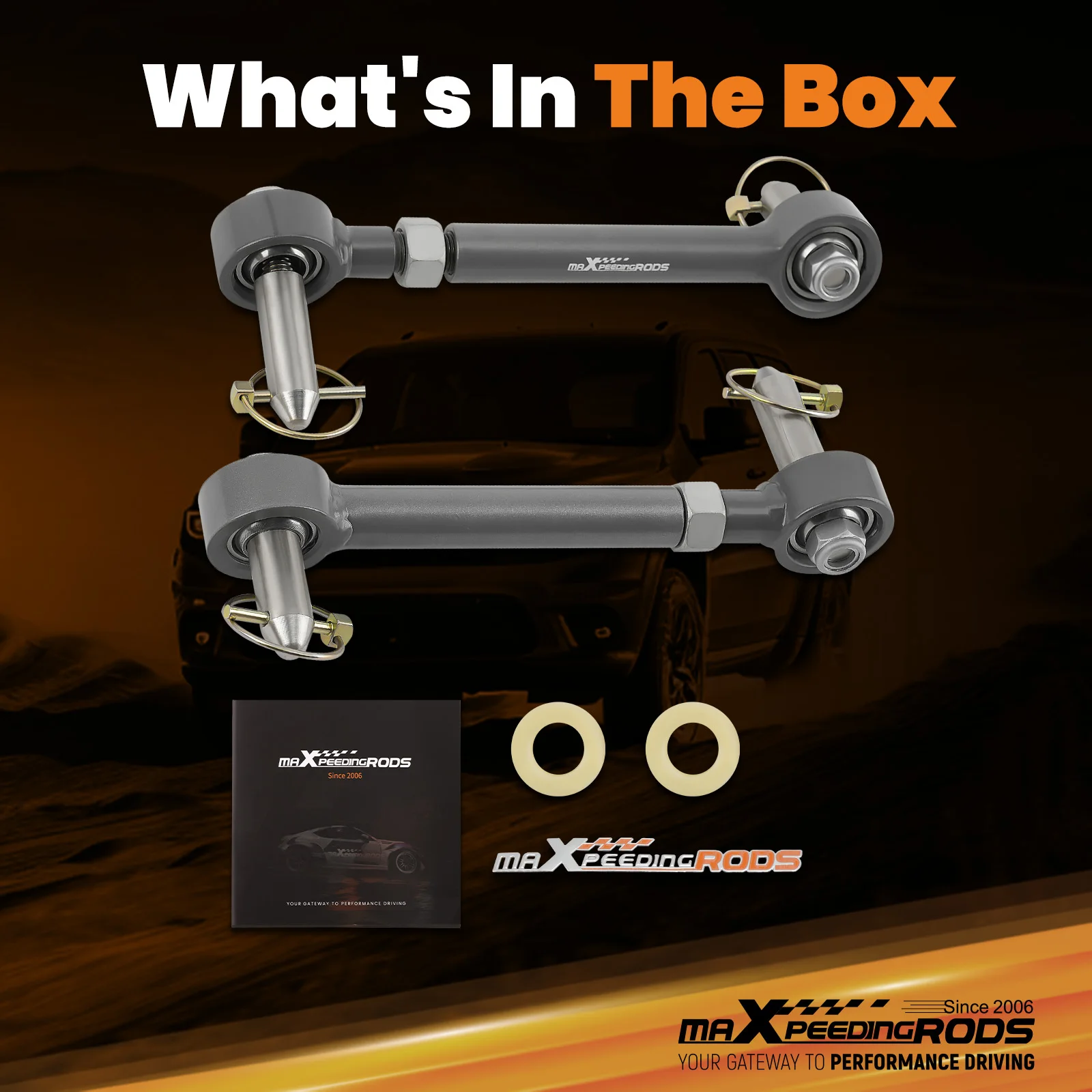 

Удлиненные стойки стабилизатора передней подвески для лифта 2.5-6.0 дюймов для Jeep Wrangler JK 2008-2018