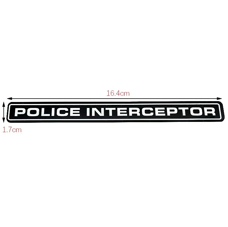 Police Interceptor Car Emblem Trunk 3D Badge Sticker for Dodge Challenger Journey Nitro Charger Caliber Durango Modification