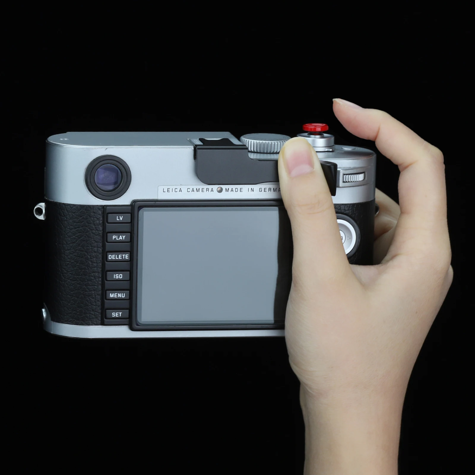 Kim Loại Giày Nóng Ngón Tay Cái Lên Phần Còn Lại Tay Cầm Cho Leica M Typ240 M240 , M-P Typ 240 M240P , M Type262 M262 , M-D Loại Camera 262 Đen