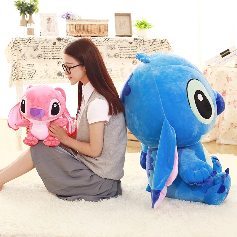 

35-55cm Big Size Lilo & Stitch Couple Models Soft Plushies Stuffed Plush Anime Plushs Toys Pendant Toy Pillow Kids Birthday Gift