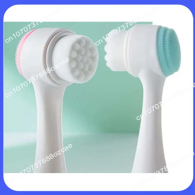 منظف الوجه ثلاثي الأبعاد A26P، فرشاة تدليك يدوية للوجه، منظف للوجه بشعيرات ناعمة على الوجهين