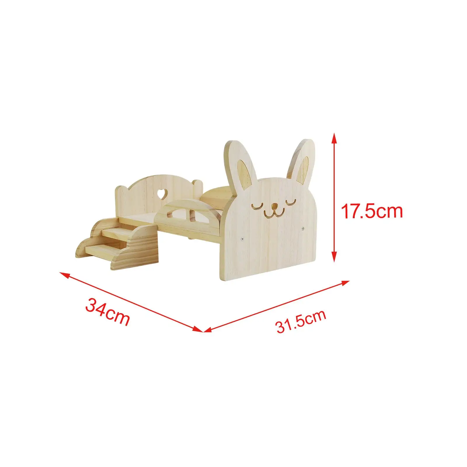 Doll Miniature Bed with Stairs 30cm Dolls Furniture Set Accessories