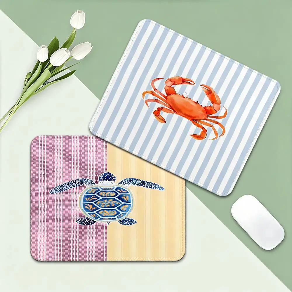 ocean Life Theme Striped DIY Cabinet Gaming Computer Laptop Desk Mat Mouse Pad Mouse Mat Notbook Desktop Mat