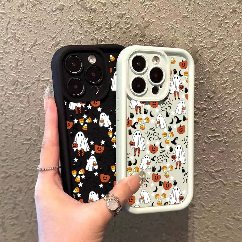 Halloween Spooky Pumpkin Phone Case For OPPO Realme 5 5i 7i 8i 7 8 9 11 12 13 14 15 Pro Plus F29 Pro Reno 4 8Z 7Z Casing Cover