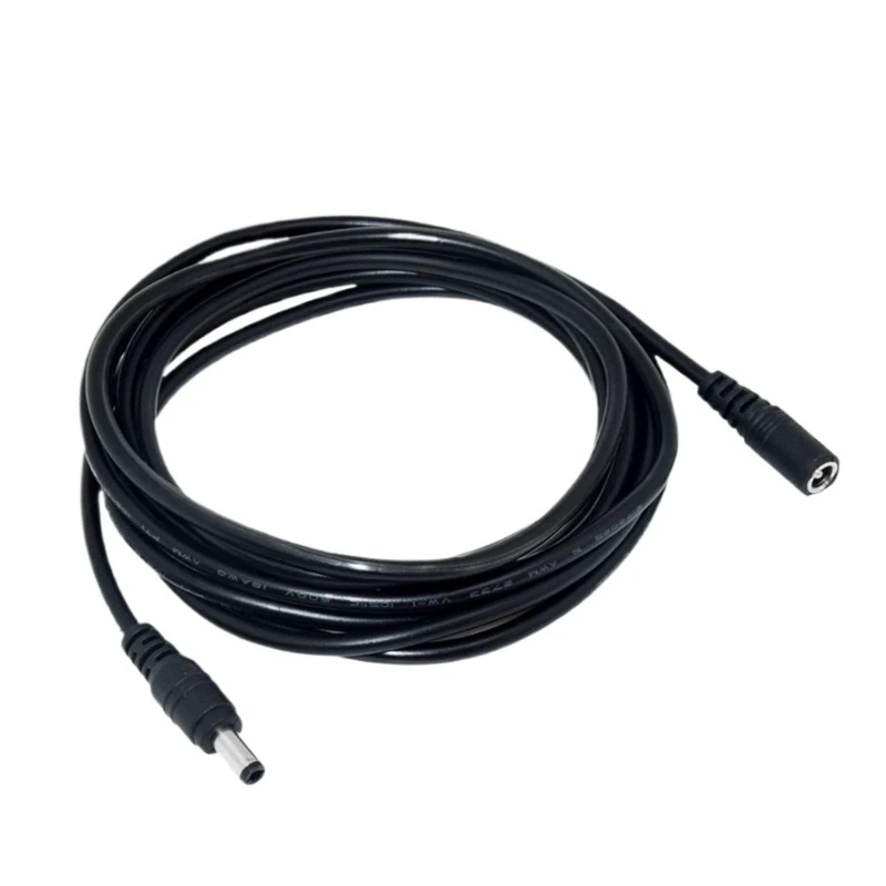 DC5.5 x 2.1 mm Power Extension Cable, Male to Female 12V-36V 75W Adapter Line for Router Camera Routing Daily F19E