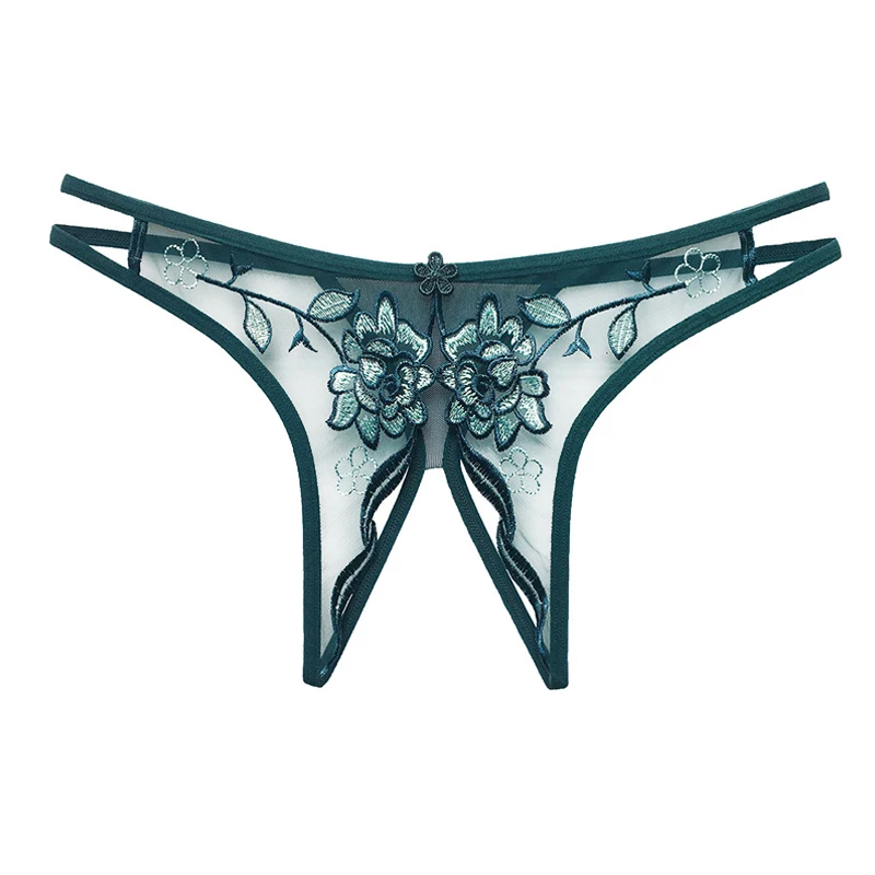 

Сексуальные кружевные трусики для женщин, прозрачные стринги с вышивкой в виде бабочек, нижнее белье.