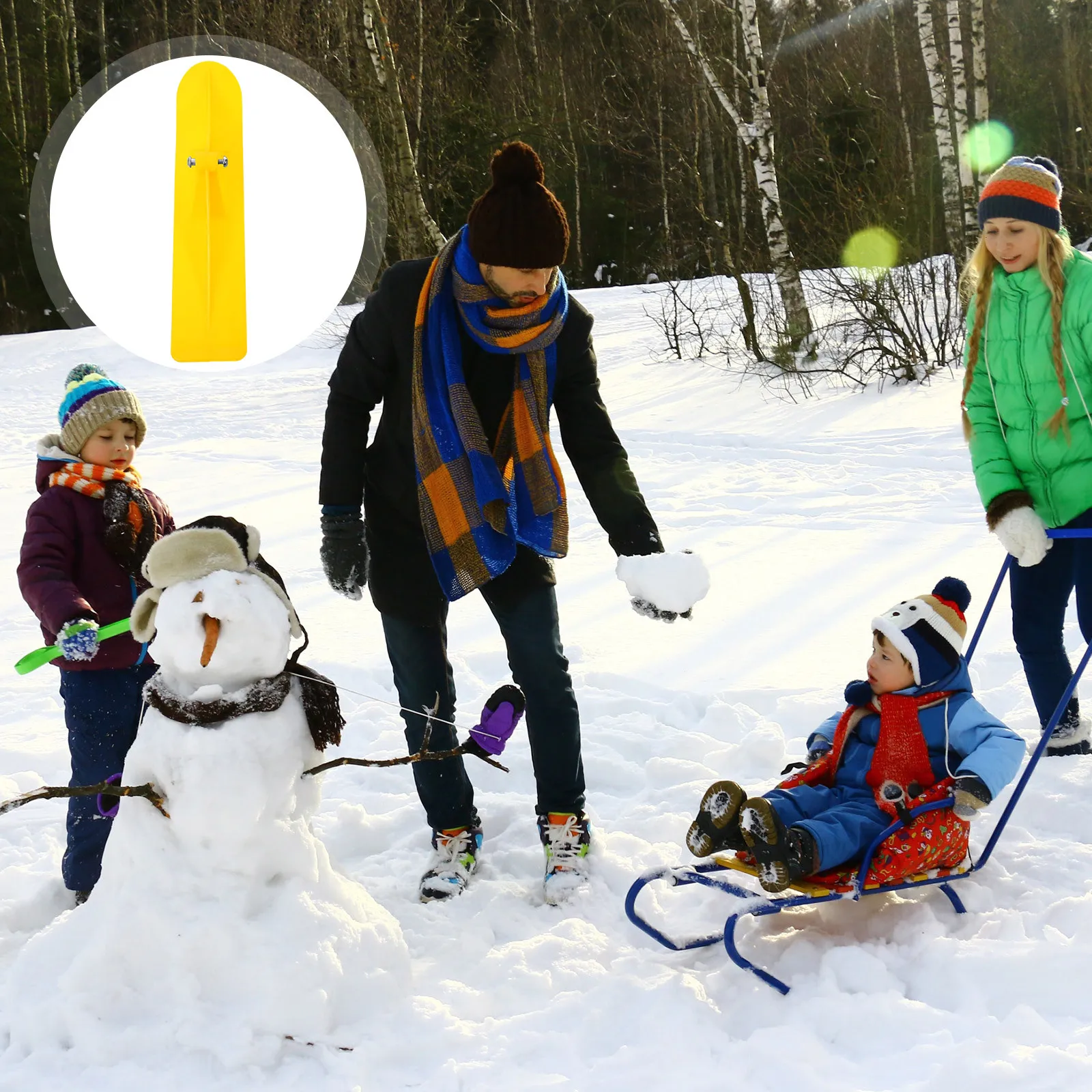 

1Set Balance Bike Snowboard Ski Sled Portable Snow Scooter Skiing Board Strong Cold Resistant Kids Scooter Balance Bike Ski Sled