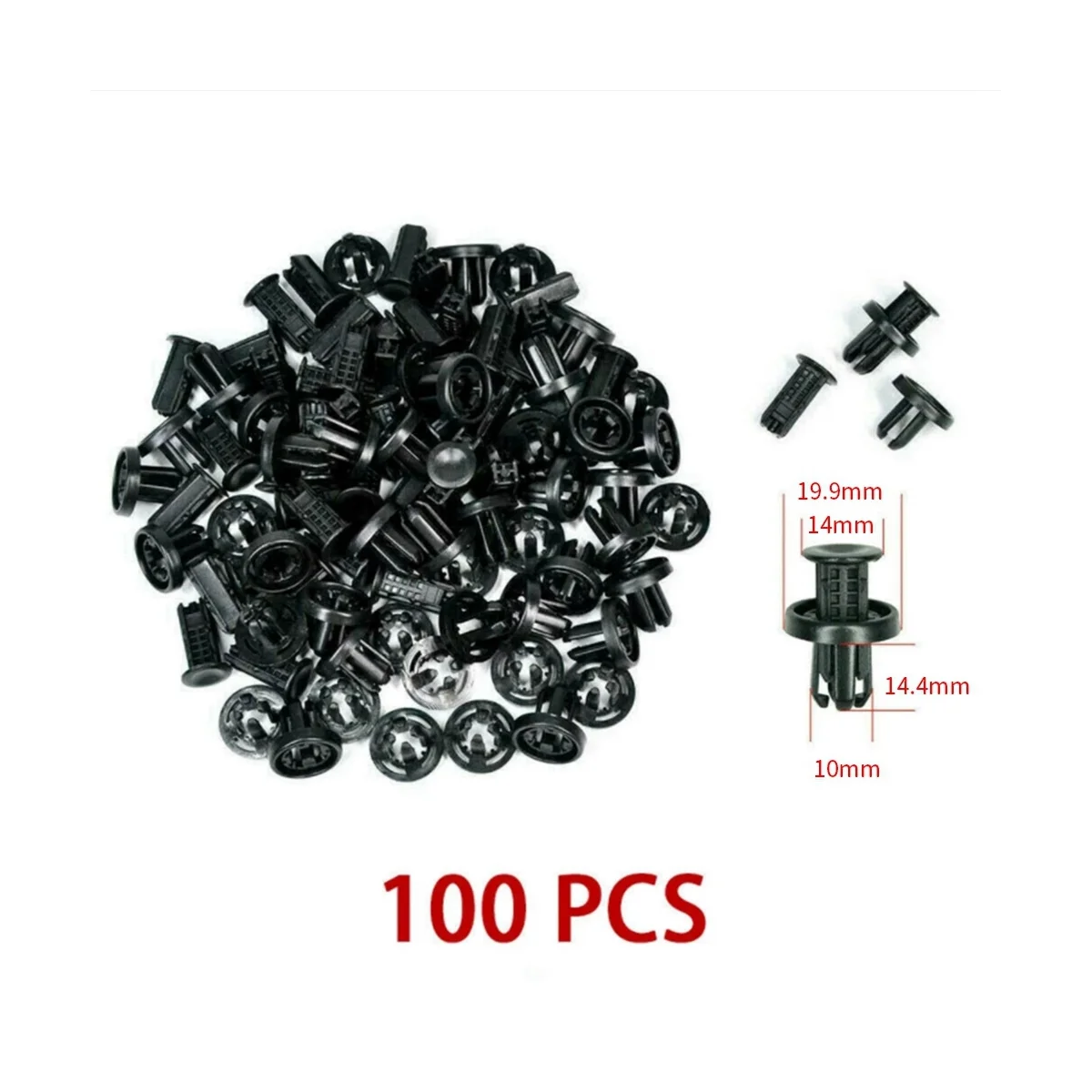 100Pcs Clips 91505-TM8-003 91505TM8003 Panel Retainer Fastener Kit Auto Plastic