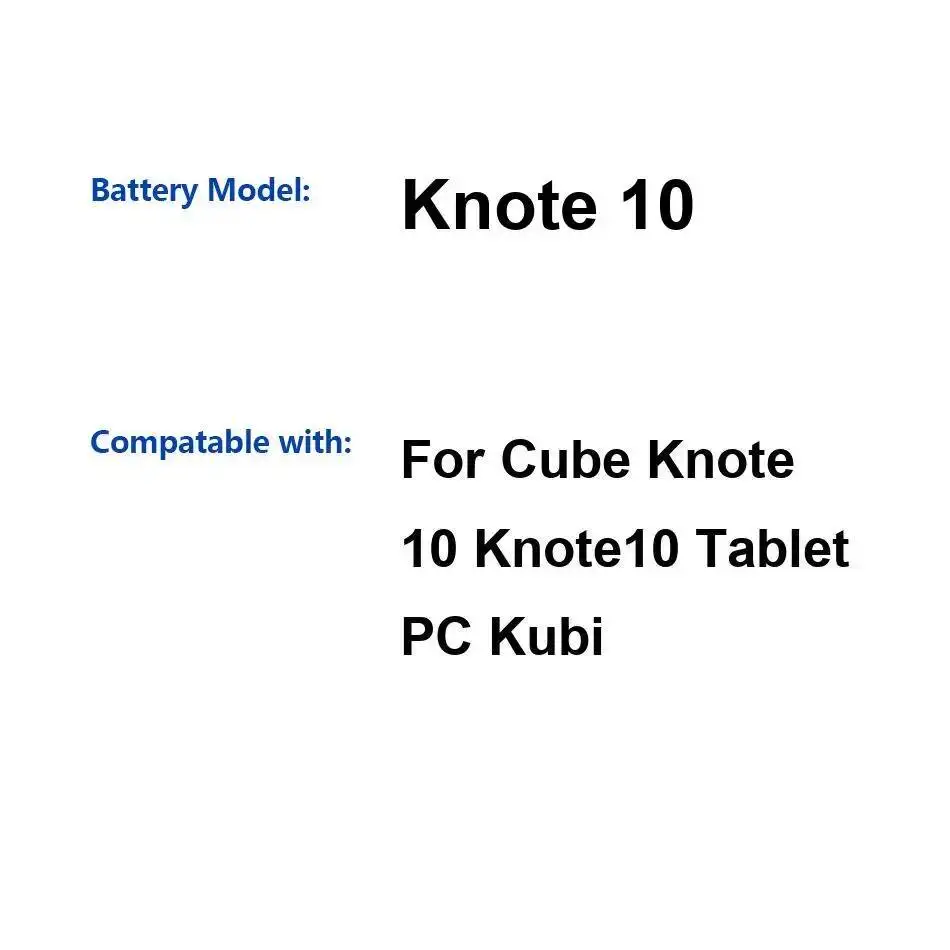 

Reliable Replacement For Alldocube Cube Knote 10 Knote10 Tablet PC 4500mAh Tablet Battery Long Lasting