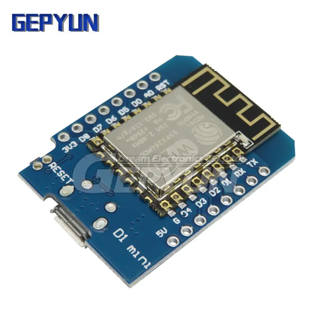 Picture 6: D1 Mini MICRO ESP8266 ESP-12F CH340G V2 USB D1 Mini WIFI Development Board D1 Mini NodeMCU Lua IOT Board 3.3V With Pins