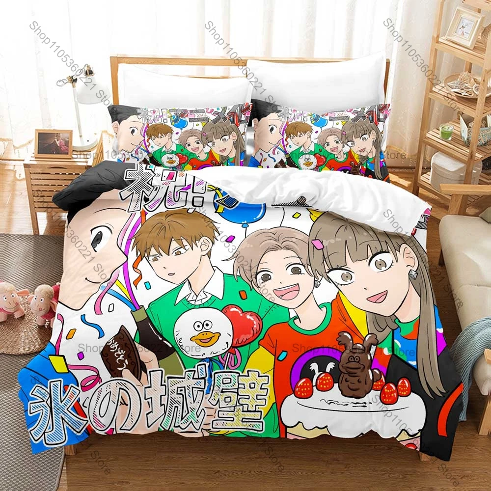 Cool Sports Kpop The Ramparts of Ice Bedding Duvet Cover Set 3Pcs Fashion Pattern Bed Set with Pillowcases Home Textile Gift