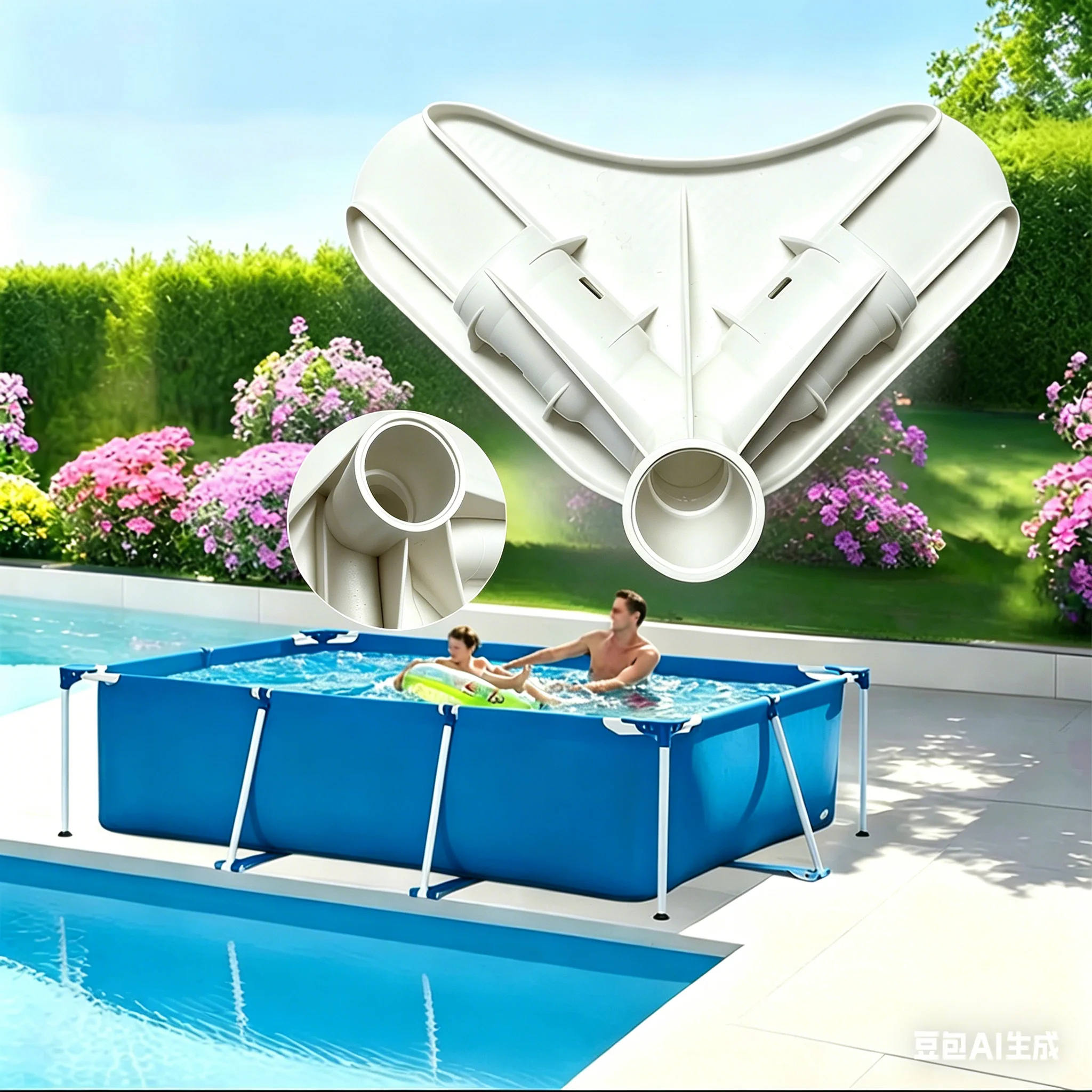 Swimming Pool Frame Corner Support Three-way Adapter Pool Frame Corner Joint Connector Bracket for Above Ground Pool Accessories
