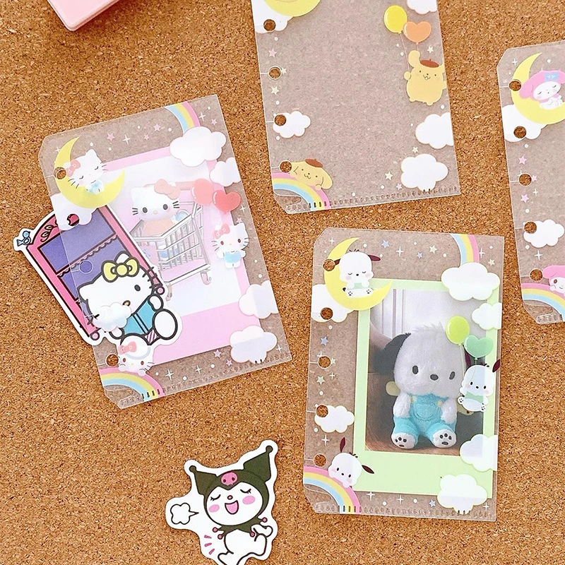 Sanrio Transparent Card Holder Handbooks Inner Storage Bag Loose Leaf Holder Photo Album Inner Page Binder Photocards Holder