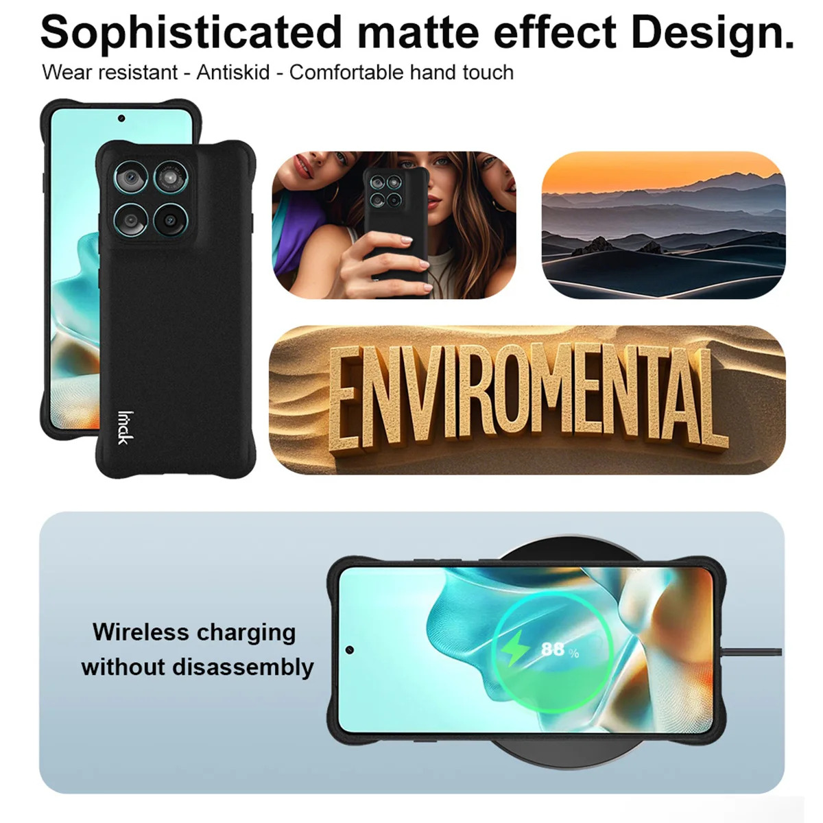 حافظة IMAK لهاتف Moto Edge 2025 5G غطاء ناعم مقاوم للصدمات