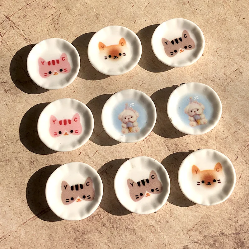 Breloques en résine animale de dessin animé, rond, nourriture, escalade, drôle, mignon, pendentif pour boucle d'oreille, bijoux, accessoire de bricolage, 8 pièces