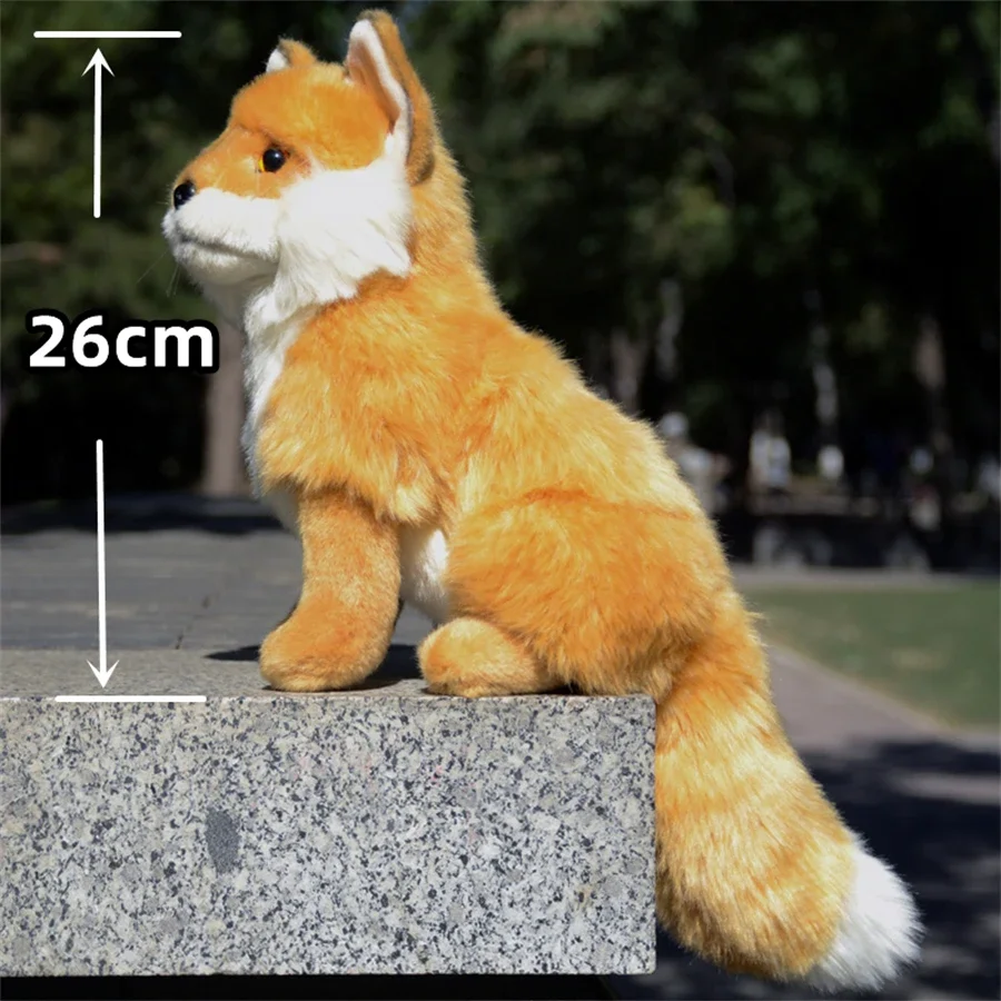 Red Fox High Fidelity Anime Cute Plushie Vulpe Plush Toys Lifelike Animals Simulation Stuffed Doll Toy Gifts For Kids