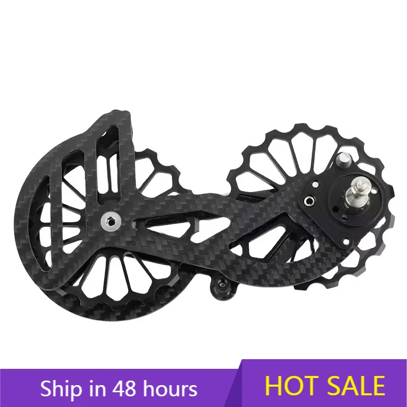 

POWER LEAP Road Bike Carbon Fiber Ceramic Rear Derailleur17T Pulley Guide Wheel for R6800 R7000 R8000 R9100 Bike Deraill