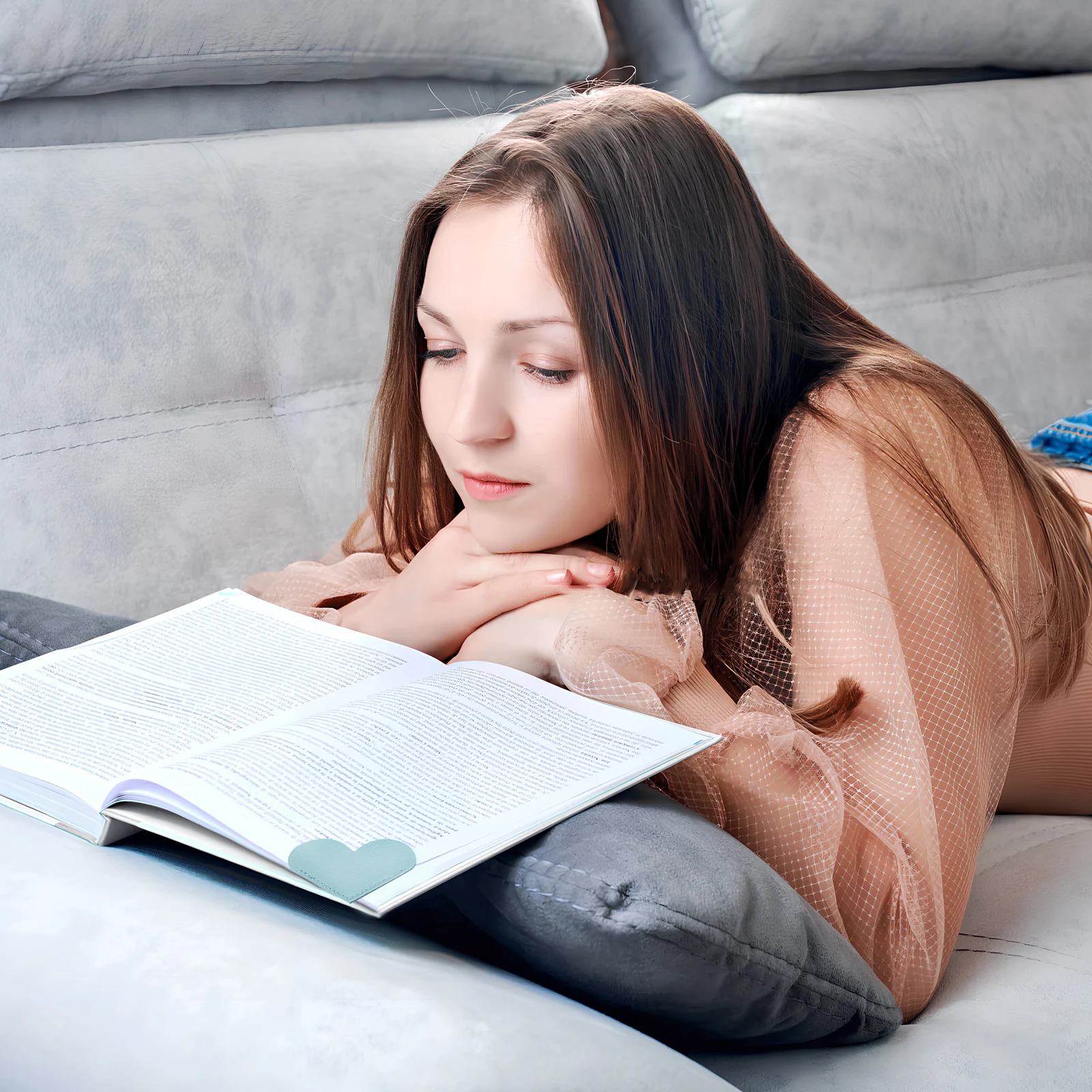 

10 Pcs Heart Bookmarks Protective Cover Corner Markers Gifts Women Students Readers Book Lovers Desk Supplies