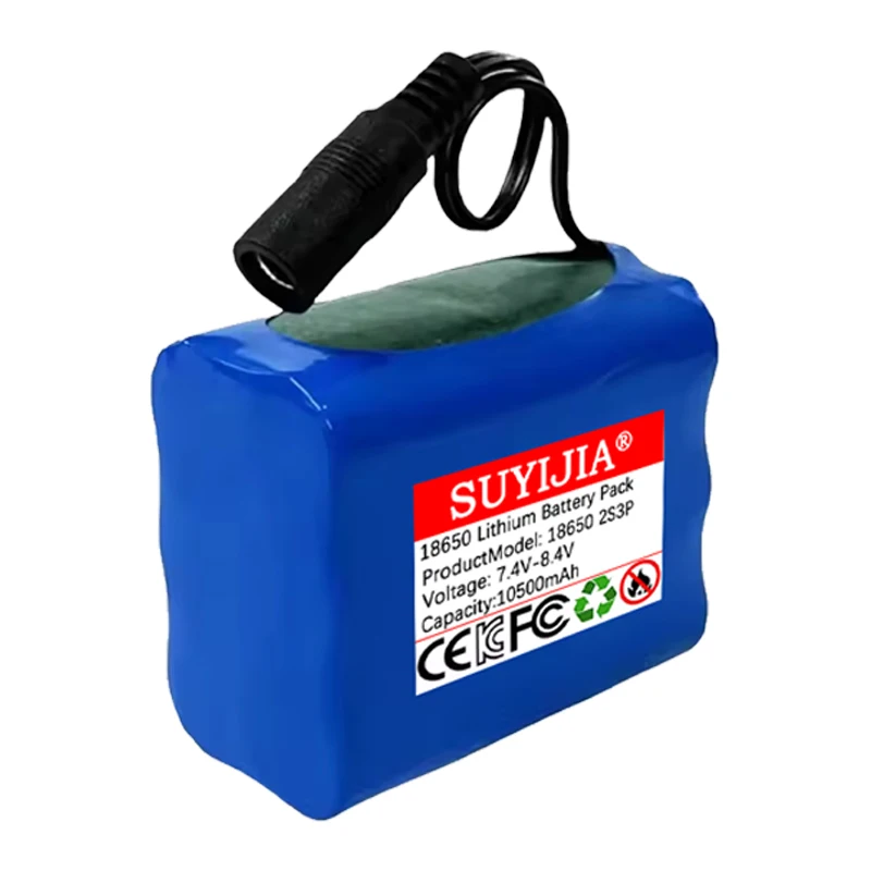 18650 بطارية حزمة 2S3P 10500mah بطارية ليثيوم ل 7.4 فولت 8.4 فولت أضواء الصيد قوارب التحكم عن بعد مصباح ليد سمّاعات بلوتوث #4