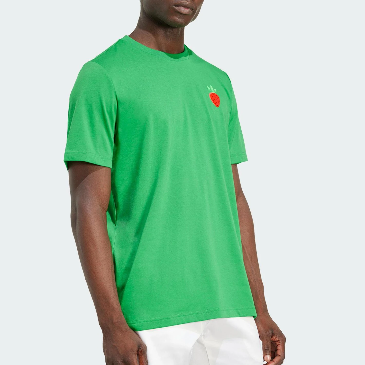 Adidas genuine clover men's training sports back pattern short sleeved shirt JV8496