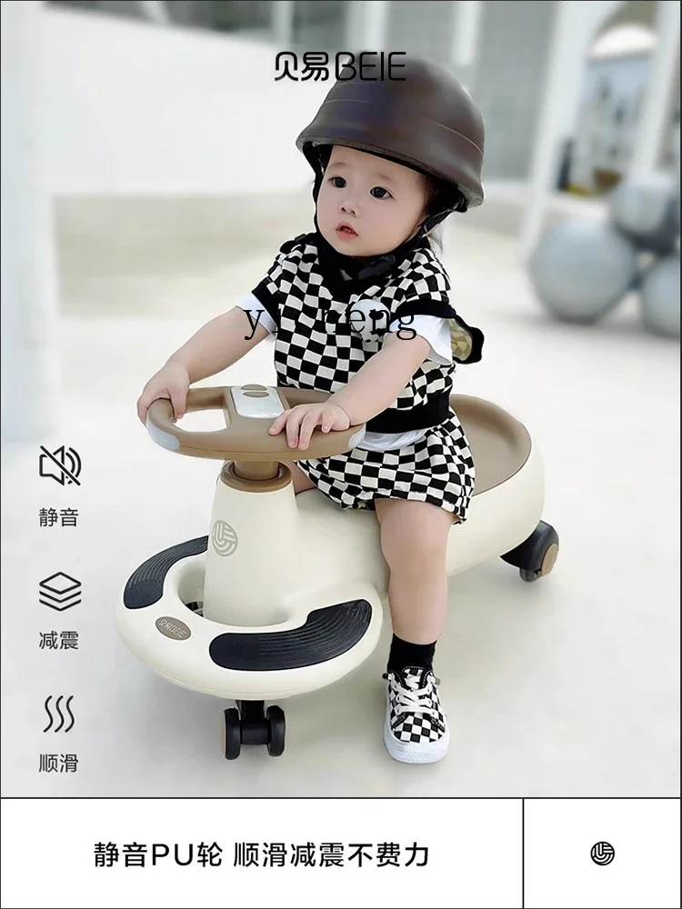 XL Swing Car Crianças 1-3 Anos Luge 2 Anti-Rollover Baby Walker