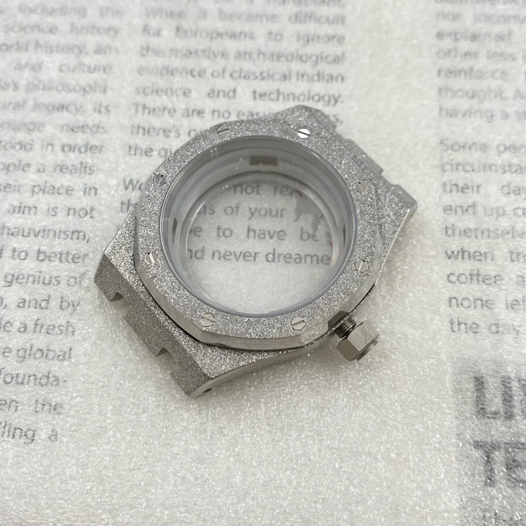 カスタムステンレススチール八角形砂岩ケース,変更されたケース,nh35,36,4rムーブメント,ハイエンド,新しいスター,DIYに適しています,41mm