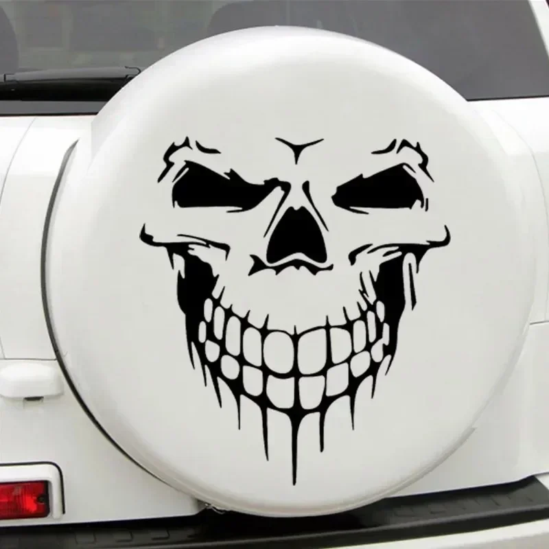 Large Size 59X53CM Skull Head Car Stickers and Decals Reflective Vinyl Car Styling Auto Engine Hood Door Window Car Stickers