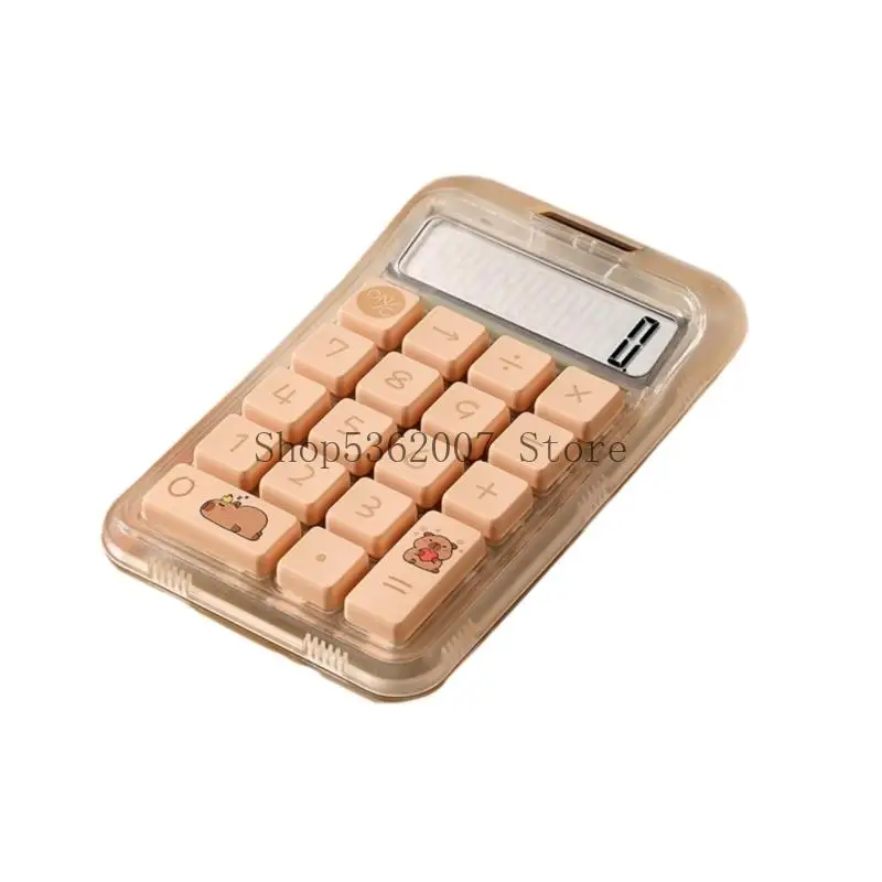 Calculadora azúcar pequeña Capibala, carcasa transparente portátil apariencia, 40JB