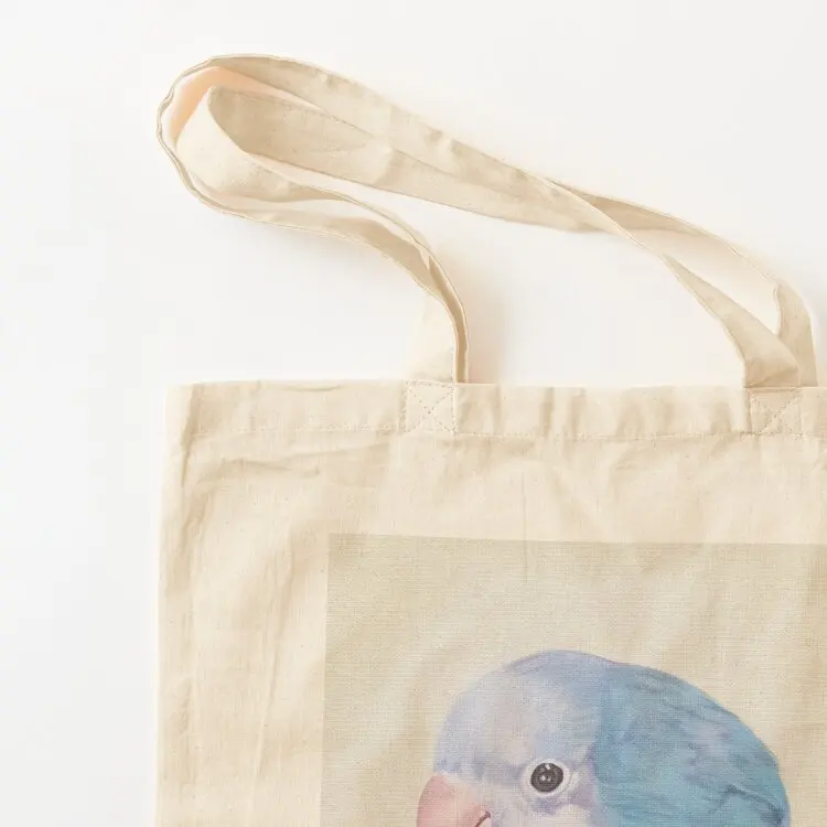 Blue Quaker - pet bird portrait painting Tote Bag Handbags women Shopper Women's shopper bag tote bag canvas