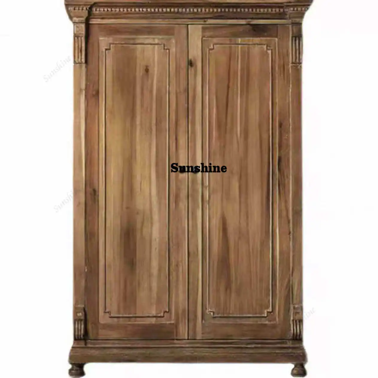 American vintage double door wardrobe villa bedroom storage wardrobe