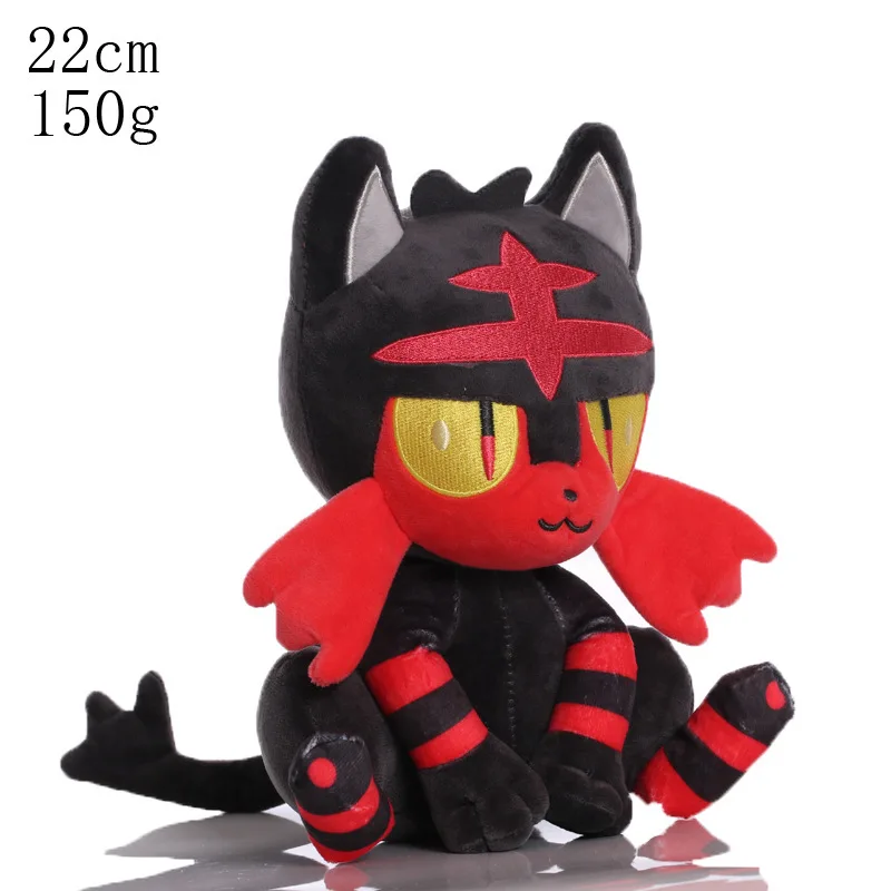 Leuke Anime Pikachu Peluche Litten Knuffel Anime Pokemon Gevulde Pop Kawaii Cartoon Speelgoed Hobby Kamer Docor Xmas Kid Geschenken