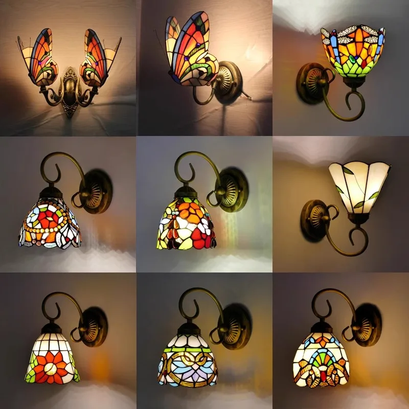

promotional wall bedside, wrought iron single-head bedroom light in front of the mirror, simple European and Ameri