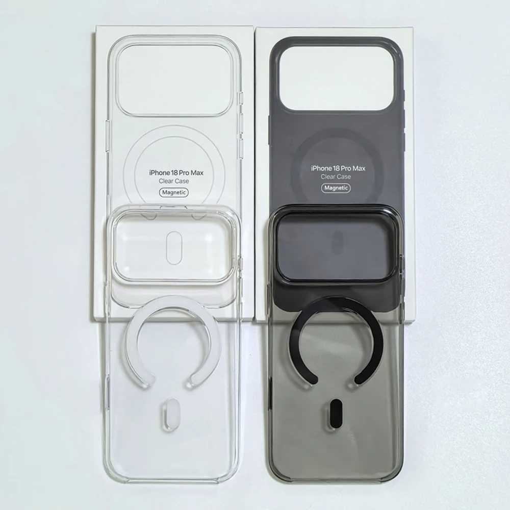 Original Magnetic Clear Phone Case For iPhone 18 Pro Max Cover For Magsafe Wireless Charging AI Camera Button Shockproof Cover