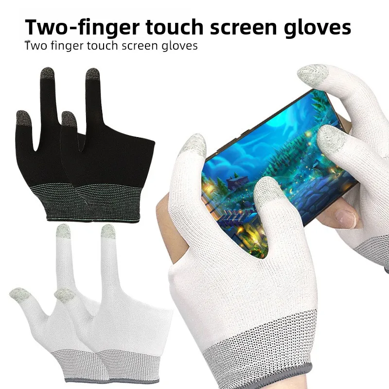 2-Finger Gaming Gloves with Graphene Touchscreen, Lightweight & Breathable for eSports, Mobile Games & Pool
