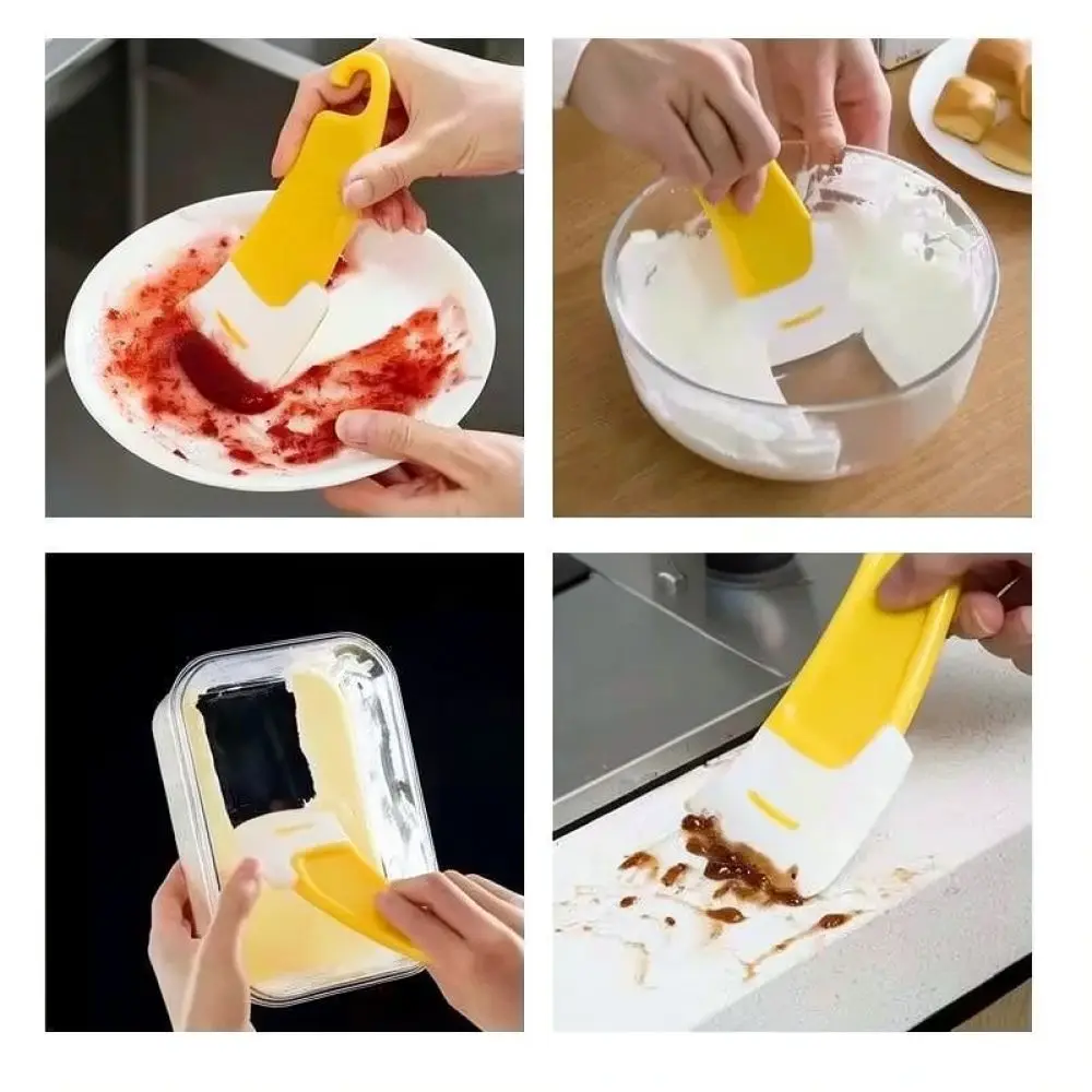 Kitchen Countertop Cleaner Scraper Flexible Plastic Squeegee For Oil Stain Removal Practical Household Utility Tool
