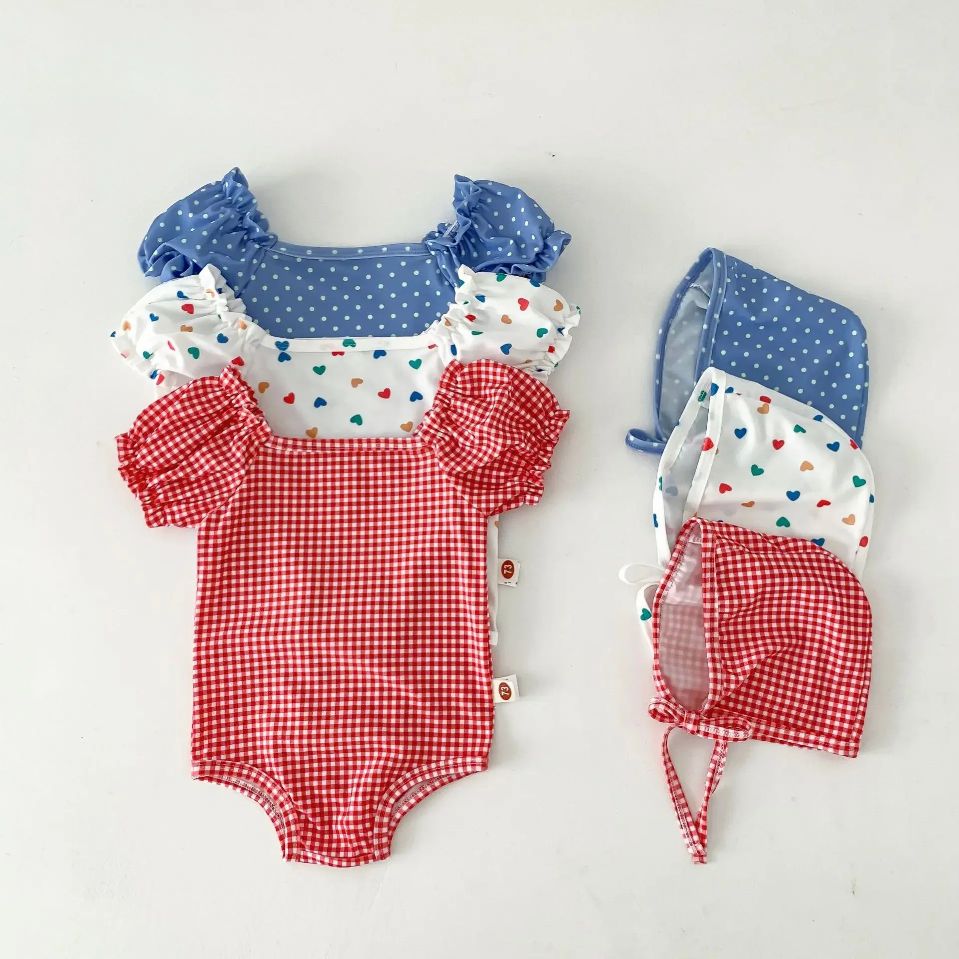 ZOETOPKID 2-teiliges Set Sommer-Baby-Badeanzug mit Schwimmkappe, Einteiliger Badeanzug für Mädchen, Schnelltrocknender Strand-Badeanzug für Draußen – Detail 5