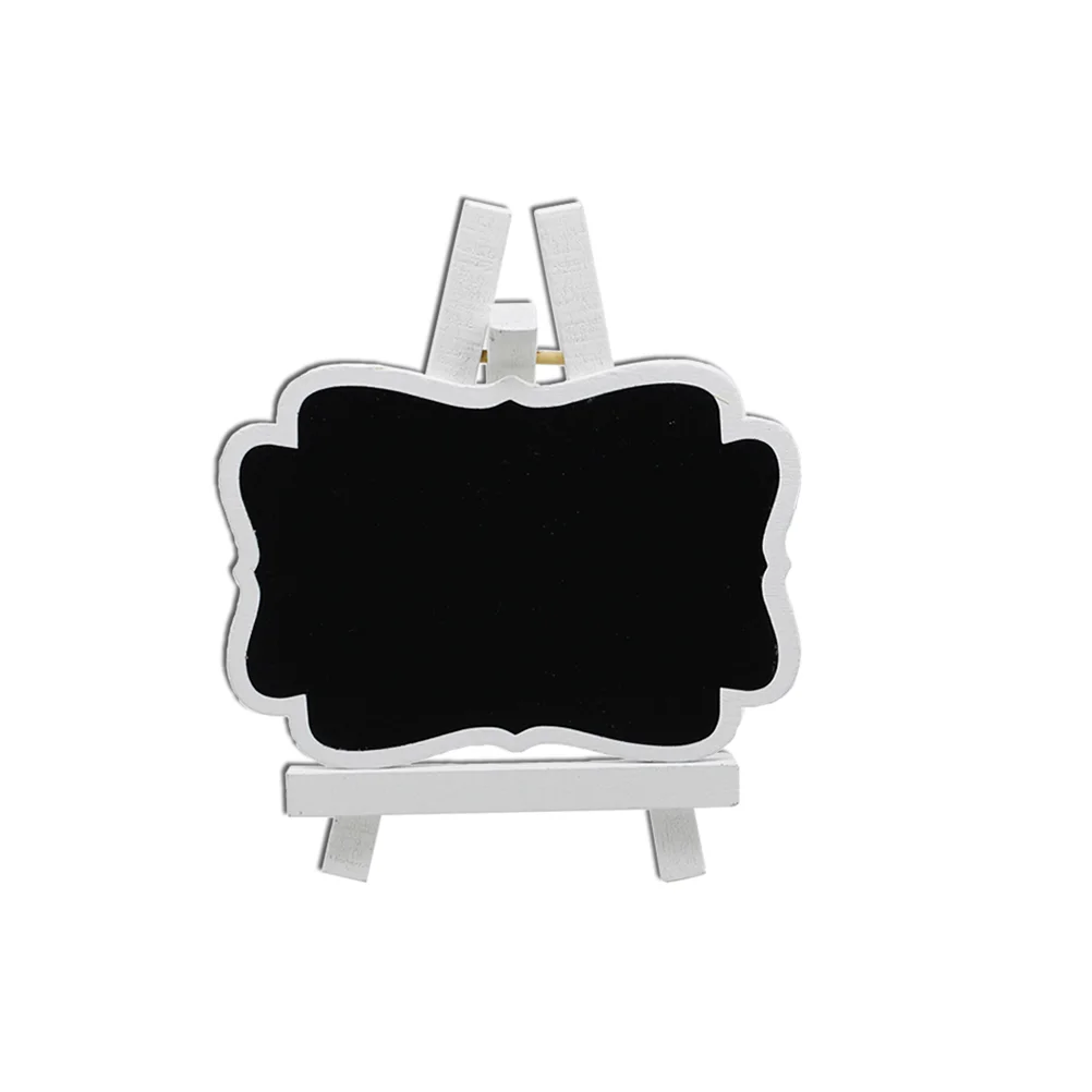 10 Pcs Small White Board Hanging Chalkboard Mini Easel Table Signs Wooden Blackboard Plant Office